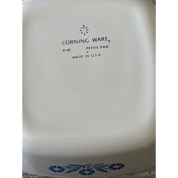 Corning Ware Petite Pan Casserole Dish P-41 Blue Cornflower Set of 4 Vintage - Picture 8 of 16